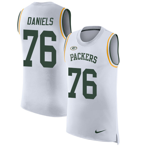Nike Packers #76 Mike Daniels White Men's Stitched NFL Limited Rush Tank Top Jersey